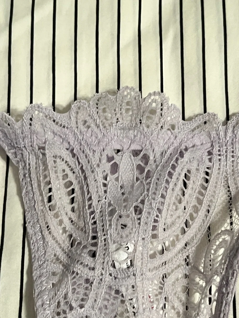 NWT Urban Outfitters Lavender Lace Thong with a High Cut Leg, Size S